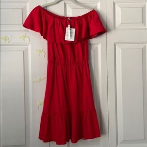 ASOS NWT Red Ruffle bottom Dress